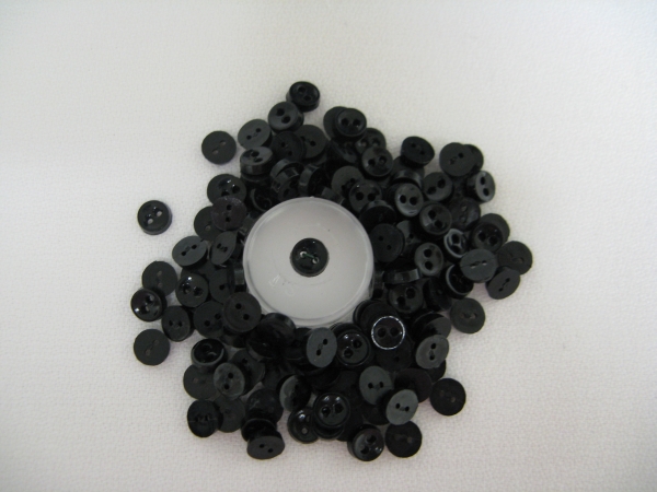 Tiny Buttons - 1/4" Black